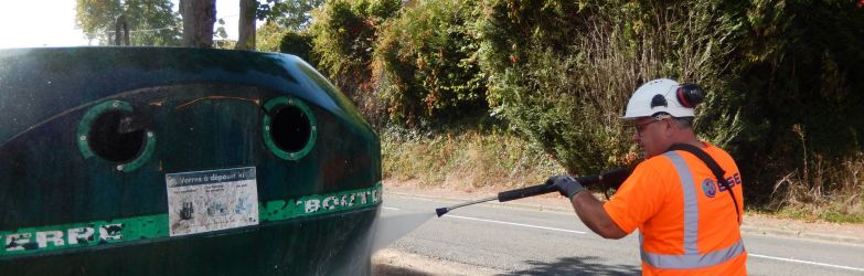 Nettoyage des bornes à verre