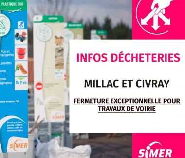 Infos sur les déchèteries, travaux prévus à partir du 28 novembre