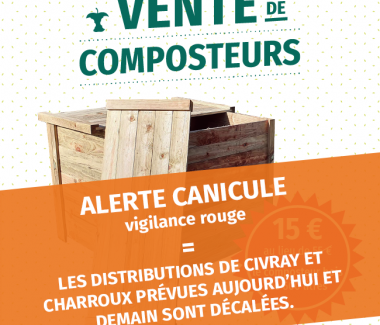 Vente de composteurs Charroux et Civray REPORTÉES